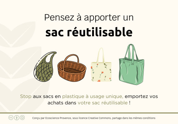 Affichette pour clientèle : contenants réutilisables