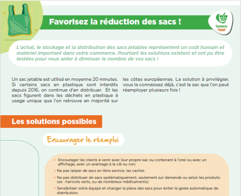 Favorisez la réduction des sacs !